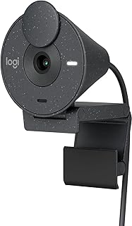Logitech - Brio 300 USB-C web kamerası 1920 x 1080p veri koruma kilitli, otomatik ışık düzeltme – grafit (yenilenmiş)