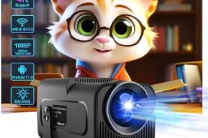 IOIUSKKU 1080P Mini Projektör Desteği Android 11.0 HY320 LED Projektör WiFi ve Bluetooth’lu Açık Taşınabilir Film Projektörü — %26 İndirim | Amazon TR Fırsatı