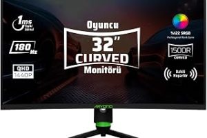 Monster Aryond A32 V2 32″ 180Hz QHD 1 Ms HDR10 300 Nit G-Sync FreeSync Curved VA Oyuncu Monitörü — %20 İndirim | Amazon TR Fırsatı