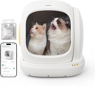 UBPET C20 Akıllı Kedi Tuvaleti, Mobil Uygulama Kontrollü, Otomatik Temizleme, Çift Deodorant Sistemi, 38dB Sessiz, Ağırlık Sensörlü, Koku Hediyeli