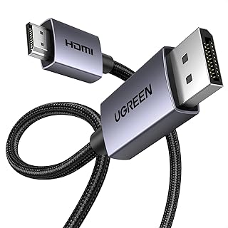 UGREEN 4K 1080P@120Hz Displayport 1.2 to HDMI 1.4 Örgülü Kablo, 3m, 35843