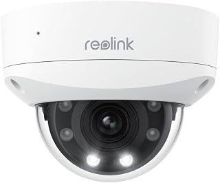 Reolink P437 4K Smart Detection dış mekan güvenlik kamerası, beyaz, duvar korumalı, renkli gece görüşü, optik 5 x zoom