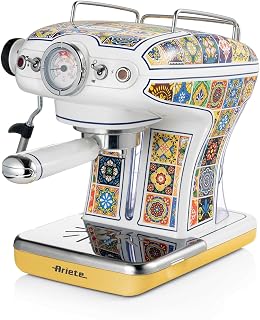Ariete Positano Espresso Kahve Makinesi 1389/1P - Maxi Cappuccino Cihazı, Süt Köpürtme Başlığı, 850 Watt, 0,9 Litre Çıkarılabilir Su Tankı, Çıkarılabilir Damlama Tepsisi ve Bardak Tutucu
