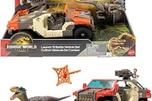 Mattel Jurassic World: Yeniden Doğuş Aracı, 1 İnsan Figürü ve 1 Dinozor Figürü, Launch ‘N Battle-Truck, Martin Yengeç Figürü ve Dinozor, Silah ve 2 Mermi, JGB59 — %21 İndirim | Amazon TR Fırsatı