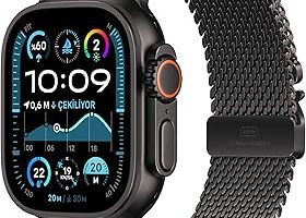 Apple Watch Ultra 2 GPS + Cellular 49 mm Akıllı Saat, Sağlam Titanyum Kasa Spor Saati ve Siyah Milano Loop – Küçük Boy. Fitness Takibi, Hassas GPS, Eylem Düğmesi, Ekstra Uzun Pil Ömrü, Karbon Nötr — %22 İndirim | Amazon TR Fırsatı