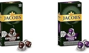 Jacobs Espresso 10 Intenso ve Lungo 8 Intenso – Yüksek Yoğunluk, Güçlü, Keskin ve Yoğun Kapsüller – 10’ar Adet — %21 İndirim | Amazon TR Fırsatı