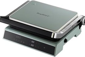 BergHOFF Gem Retro Dijital Izgara & Tost Makinesi – 2000 W, 290×212 mm, LCD Dokunmatik Kontrol | Mint Yeşil — %42 İndirim | Amazon TR Fırsatı