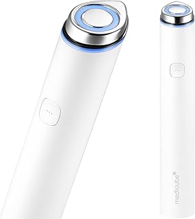 Medicube Mini Booster Pro White | Yeni Başlayanlar için Evde Kullanım İçin Uygun Fiyatlı Yüz Bakım Aleti, Kristal Cilt için Taşınabilir Parlaklık Arttırıcı, Cilt Bakımının Emilimini Artırır