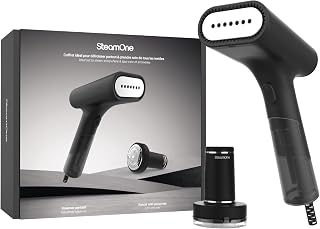 SteamOne Bundle DTC75B RP10 Buharlı Dikey Ütü ve Tüy Toplayıcı, Siyah