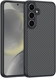 Zore Galaxy ile uyumlu S25 Plus Kılıf M-safe Şarj Özellikli Karbon Fiber Tasarımlı Zore Elnino Kapak Siyah