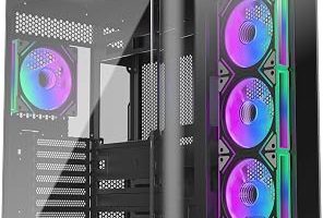 RAIJINTEK ATREUS BT4 Siyah Orta Kule E-ATX PC Kasası, Kavisli Cam Ön ve Yan Paneller, 4 x 120 mm Sonsuzluk Aynası ARGB PWM Fanlar, Yüksek Hava Akışı, Dikey ve Yatay GPU Desteği (0R20B00255) — %39 İndirim | Amazon TR Fırsatı
