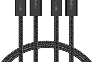 Belkin 2’li Örgülü USB-C – Lightning Kablo, 1,5 m, iPhone 14 ve önceki modeller, 9. Nesil iPad ve AirPods için hızlı şarj kablosu, Siyah — %39 İndirim | Amazon TR Fırsatı