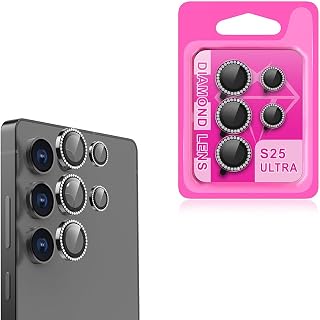 Zore Galaxy ile uyumlu S25 Ultra CL-06 Kamera Lens Koruyucu Siyah