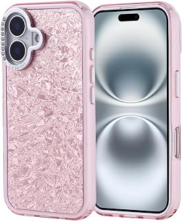 Zore Apple için uyumlu iPhone 16 Kılıf Taşlı Tasarımlı Zore Kapi Kapak Pembe