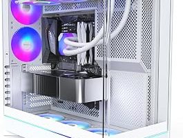 MONTECH HS02 PRO, ATX Mid-Tower PC Kasası, Oyun Bilgisayarı, Yüksek Hava Akışı, Ters Çevrilebilir Düzen, Sağlam Kavisli Temperli Cam Ön Panel, 5x ARGB PWM Fan Önceden Yüklenmiş, Gömme Tasarım, Beyaz — %22 İndirim | Amazon TR Fırsatı