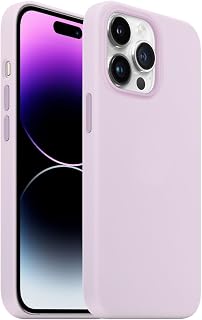 Buff iPhone 14 Pro Max Rubber Fit Kılıf Silikon Kılıf, İpeksi Dokunuş Hisli, Tam Koruyuculu Darbe Önleyici Kapak (Lila)