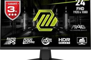 MSI 23.8 MAG 244F, Gaming Monitör, FHD, 16:09 Flat, Rapid IPS, 200HZ, 1ms, FreeSync Premium — %21 İndirim | Amazon TR Fırsatı