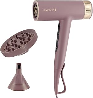 Remington EC8930 Airvive dijital saç kurutma makinesi, sessiz BLDC motorlu, iyonlu, düz ve kıvırcık stil, 240 km/saat, 12 kademeli difüzör, yoğunlaştırıcı