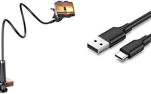 UGREEN Telefon Aksesuarları: 90cm Flexible Telefon Tutucu ve Type-C Kablo — %24 İndirim | Amazon TR Fırsatı