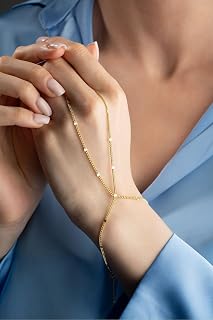 NEREZE 925 Ayar Gümüş Gold Kaplama Küp Zincirli Model Şahmeran Bileklik