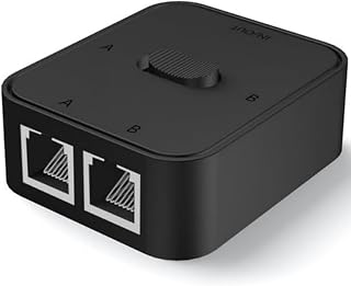 Lunatic 4146 2 Port RJ45 Ethernet Switch Çevirici Çoklayıcı 2 portlu manuel ağ anahtarı: 1000Mbps hız desteği ile 2 Giriş 1 Çıkış veya 1 Giriş 2 Çıkış kullanımı Ağa herhangi elektriksel parazit olmaz