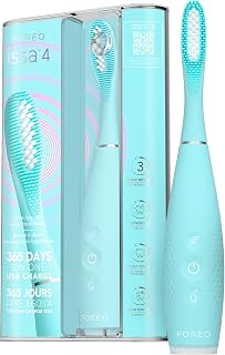 FOREO ISSA 4 Elektrikli Diş Fırçası – 4’ü 1 Arada Şarj Edilebilir, Yumuşak Kıllar, Uzun Süreli Kullanım, Nazik Temizlik - Artic Blue