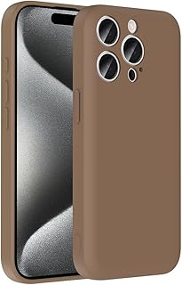Zore Apple ile uyumlu iPhone 15 Pro Kılıf Kamera Korumalı Kartlık Hazneli Zore Vitra Kapak Kahverengi
