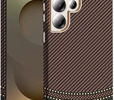Zore Galaxy ile uyumlu S25 Ultra Kılıf M-safe Şarj Özellikli Karbon Fiber Görünümlü Zore Gros Kapak Gold-Siyah — %20 İndirim | Amazon TR Fırsatı