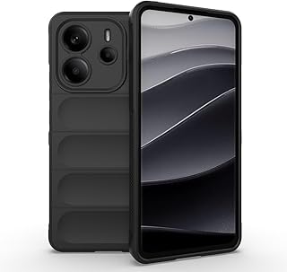 Zore Xiaomi ile uyumlu Redmi Note 14 4G Kılıf Esnek TPU Oyuklu Arka Yüzey Tasarımlı Zore Etnik Silikon Kapak Siyah