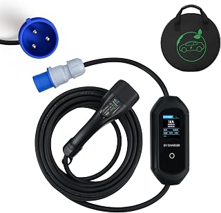 7.2kW Type 2 Elektrikli Araç Şarj Kablosu, 5M Kablo, Uygulama ile Kontrol, 6A-32A Ayarlanabilir Akım, Taşıma Çantalı