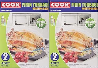Cook Fırın Torbası, Büyük Boy 45 cm x 50 cm (2 Adet/Kutu içi) 2li paket