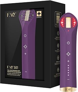 FAQ 501 Kırmızı LED Yüz Bakımı - Cilt Parlaklığı İçin Uygulama Kontrollü LED Işık, Cilt Dokusu ve Işıltısını Geliştirmek İçin