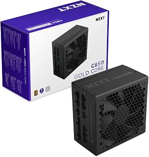 NZXT C850 Altın Çekirdek - 850W ATX 3.1 Güç Kaynağı - 80 Plus Altın - Cybenetics Platinum - Tamamen Modüler - PCIe 5.1 600W 12V-2x6 - Sıfır RPM Fan - 105°C Kondansatörler - Siyah
