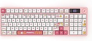 Hawk Gaming HK258 Membrane LCD RGB Kablosuz/Bluetooth Siyah Turuncu Full Türkçe Gaming Klavye (Beyaz Pembe) — %20 İndirim | Amazon TR Fırsatı