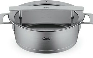 Fissler Phi Collection kızartma tenceresi (24 cm, 3,9 l) cam kapaklı – büyük paslanmaz çelik kızartma tenceresi, indüksiyonlu ocaklara uygun, enerji tasarruflu, bulaşık makinesinde yıkanabilir, üstün — %30 İndirim | Amazon TR Fırsatı