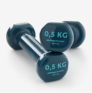Decathlon - Dambıl 2 X 0,5 Kg Fitness Hafif Antrenman Kas Vücut Geliştirme Ağırlık Agırlık 2 Adet Siyah