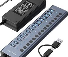ACASIS 16 Bağlantı Noktalı Powered USB 3.2 Hub (8 USB-A 3.2 +8 USB-C 3.2), 10Gbps — %20 İndirim | Amazon TR Fırsatı