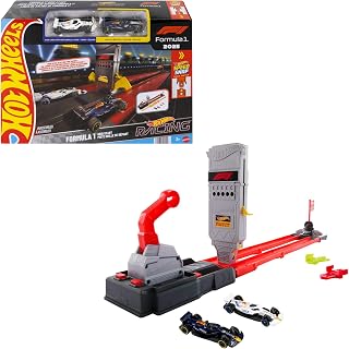 Hot Wheels F1 Hızlı Başlangıç Pisti- Yenilenen Arabalar, 1:64 ölçekli Oracle Red Bull Racing ve Visa Cash App Racing Bulls Formula 1 Takımı araçları, JNN35