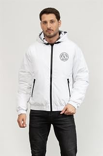 Versace Jeans Couture Erkek Mont, Beyaz, 46 Beden