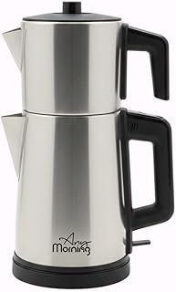 Any Morning OZ26CM10 2in1 Paslanmaz Çelik Çay Makinesi ve Su Isıtıcı 1800 Watt Inox 2,5 Litre