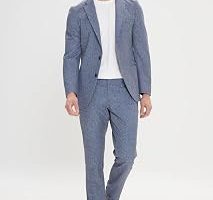 ALTINYILDIZ CLASSICS Erkek Lacivert Slim Fit Mono Yaka Beli Bağlamalı Desenli Takım Elbise — %20 İndirim | Amazon TR Fırsatı