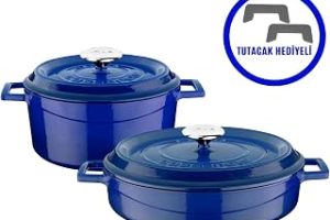 Lava 5 Parça Döküm Tencere Seti, Mavi — %21 İndirim | Amazon TR Fırsatı