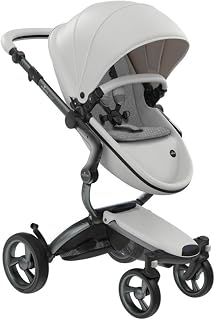 mima Xari Bebek Arabası Set (Gri Şase - Beyaz Ünite - Gri İç Ped)