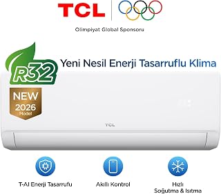 TCL SaveIN 12000 BTU Split Klima, T-AI Enerji Tasarrufu, Isıtma ve Soğutma, Akıllı Wi-Fi Kontrolü, Akıllı Konfor