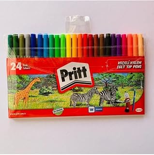 Pritt Keçeli Kalem Seti, 24 Renk, Yıkanabilir, Felt Tip Pens
