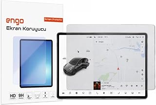 Engo Tesla Model Y İle Uyumlu Mat Ekran Koruyucu 16 İnç Multimedya, 9h Esnek Nano Cam, Anti Glare, Yansıma Ve Parlama Azaltıcı