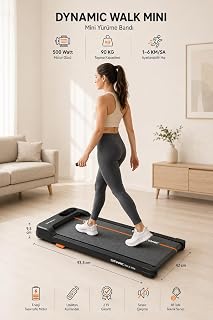 Dynamıc Walk Mini Koşu Bandı 34x79 cm Minimal Yürüyüş Bandı Uzaktan Kumandalı & Eğimli