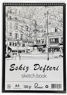Monarty Paperart Eskiz Defteri, A5 148,5×210 mm, 100 gr, 50 Yaprak, Kağıt Malzeme — %37 İndirim | Amazon TR Fırsatı
