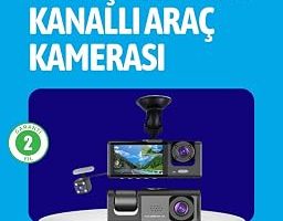 3 Kameralı Araç İçi Kayıt Cihazı Suya ve Toza Dayanıklı Tasarım — %25 İndirim | Amazon TR Fırsatı