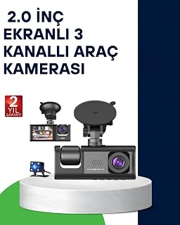 Üç Kameralı Araç Kamerası Full HD Gece Görüş G-Sensör